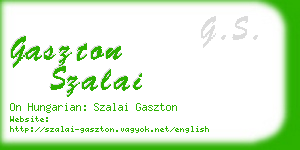 gaszton szalai business card